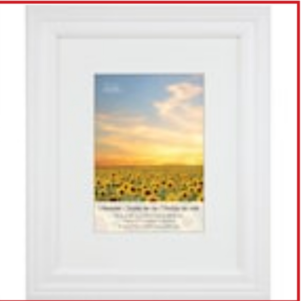 4 ct White 5" x 7" Frame with Mat, Lifestyles by Studio Déc